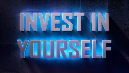 Invest in yourself word
