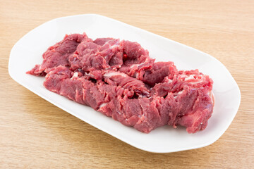 A plate of fresh beef brisket