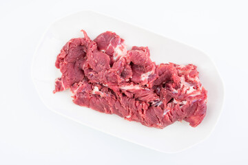 A plate of fresh beef brisket