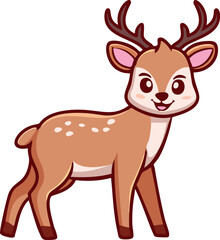 Fototapeta premium deer cartoon illustration