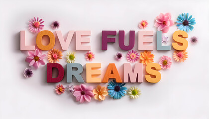 Love fuels dreams Word