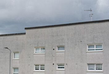 Council flats in poor housing estate in Glasgow
