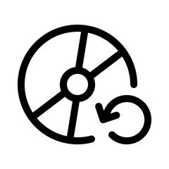 Obraz premium disk recovery icon with line style, perfect for user interface projects