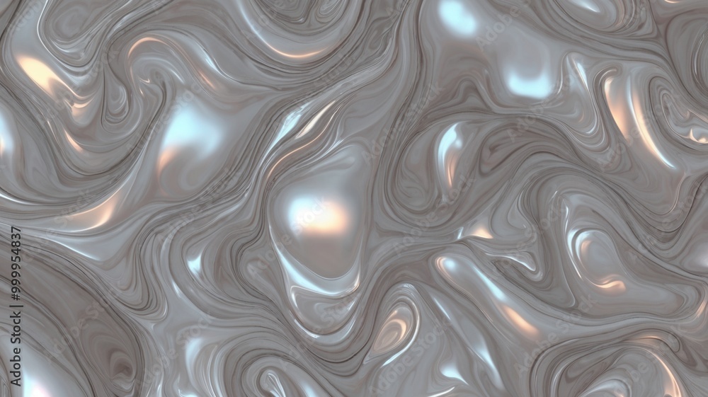 Poster pearlescent flowing texture with abstract patterns in soft colors for backgrounds and artistic desig