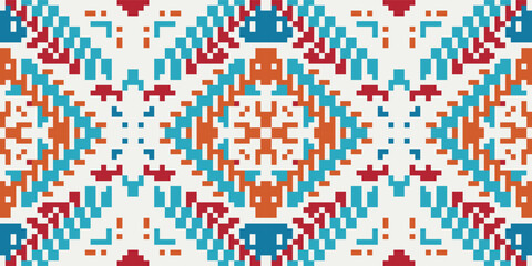 Sarong Philippine Ethnic Patternfolk Embroidery, Aztec Geometric Ornament Print. Design for Carpet, Wallpaper, Clothing, Wrapping, Fabric