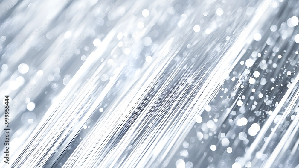 Aufkleber elegant silver abstract background with shimmering light and bokeh effect