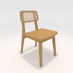 3d render Chair design element. Furniture Collection