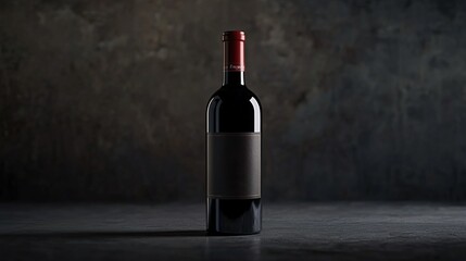 Fototapeta premium Premium Red Wine Bottle for Elegant Occasions