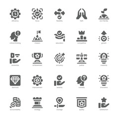 Core Value icon pack for your website, mobile, presentation, and logo design. Core Value icon glyph design. Vector graphics illustration and editable stroke.