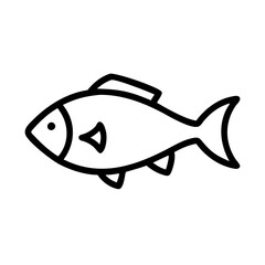 Icon depicting a fish representing aquatic life and nature