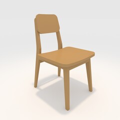 3d render Chair design element. Furniture Collection