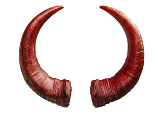red devil horns isolated on white transparent background