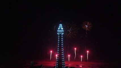 Blackpool Tower and Mesmerising Fireworks