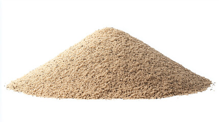 Grains of Time: A Pile of Sand on a White Background