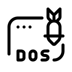 dos icon with line style