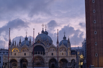 San Marco Cathedral at dawn, Venice, Italy