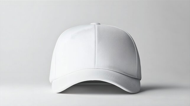 a mockup of a white blank snapback on white background