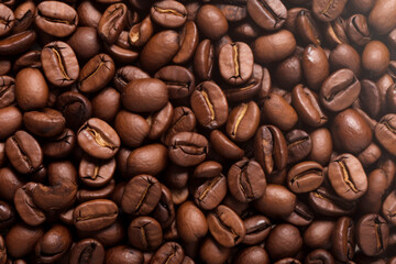 Fototapeta premium Fondo de granos de café natural