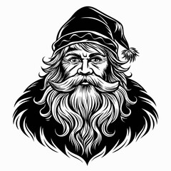 Christmas Santa Black silhouette