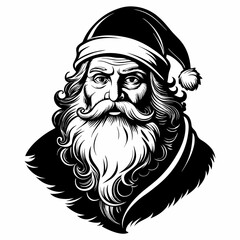 Christmas Santa Black silhouette