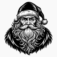 Christmas Santa Black silhouette