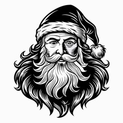 Christmas Santa Black silhouette