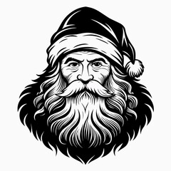 Christmas Santa Black silhouette