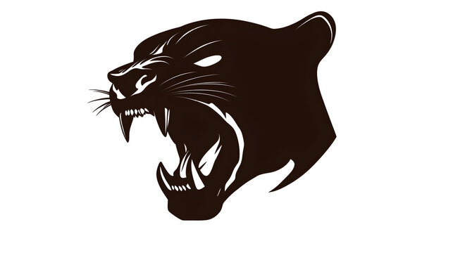 Puma Silhouettes isolated on transparent PNG. Single Element. T shirt design.