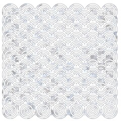 青海波　模様　銀色