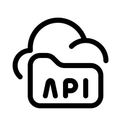 api icon with line style, perfect for user interface projects