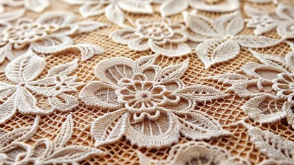 Delicate lace texture showcasing intricate patterns, perfect for backgrounds and design projects