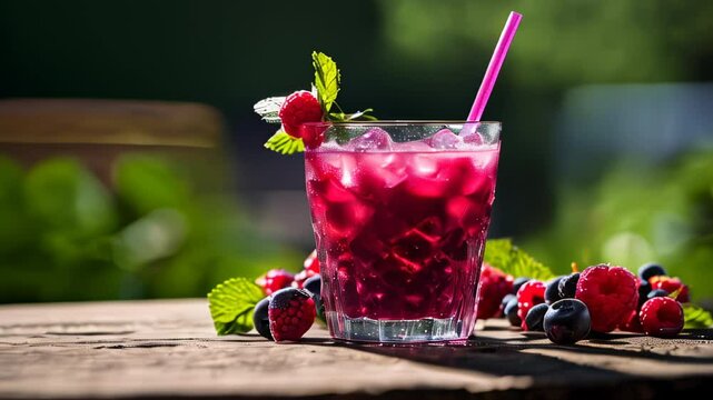  Refreshing summer delight with berries and mint