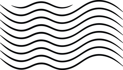 Abstract Rhythm of Wavy Lines Vector Illustration for Modern Art
