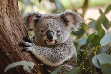 Obraz premium cute australia koala wildlife animal .generative ai