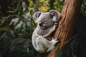 Fototapeta premium cute australia koala wildlife animal .generative ai