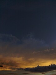 Crescent Moon Against the Night Sky