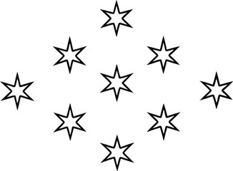 black and white stars