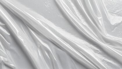 Obraz premium White transparent plastic film wrap texture background