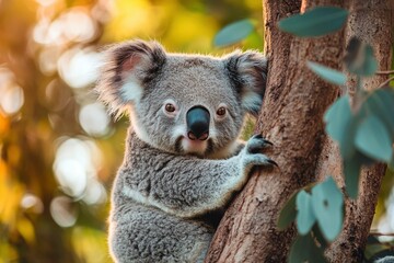 Naklejka premium cute australia koala wildlife animal .generative ai