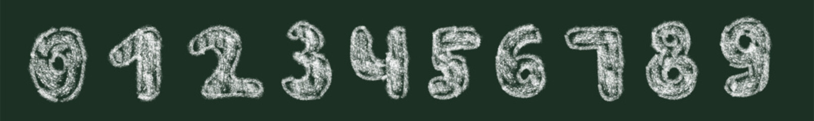 Numbers on blackboard drawing with crayon pencil. Vector illustration © Yulia Zelinskaya