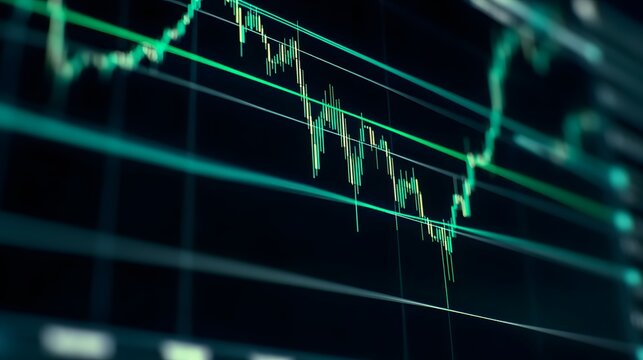 Green Line Stock Market Chart
