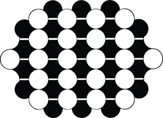 black and white dots