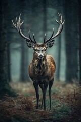Fototapeta premium Deer, Animal, Nature, Wildlife, Deer Animal.generative ai