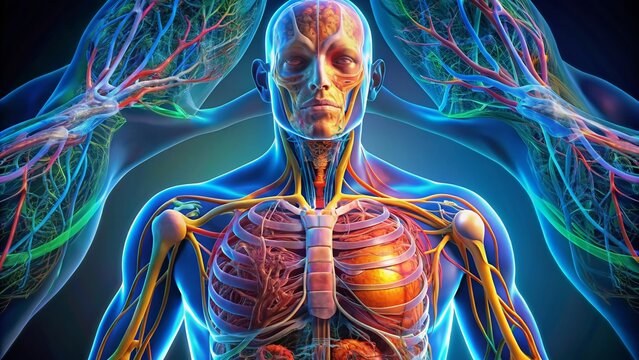 Detailed Echographic Image of Human Anatomy Showing Organs and Structures in Soft Tissue Contrast