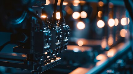 Detailed and close look at an intricate assembly of mechanical parts, showcasing the complexity and precision of modern engineering within machinery.