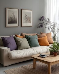 Fototapeta premium modern living room design, elegant minimalistic interior designs, home architecture ideas, renovation ideas,luxury modern house interior design for real estate housing project