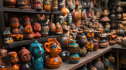 Handcrafted Pottery Market Stall