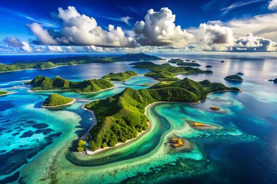 Detailed Map of North Pacific Ocean Islands Featuring Geographical and Topographical Elements