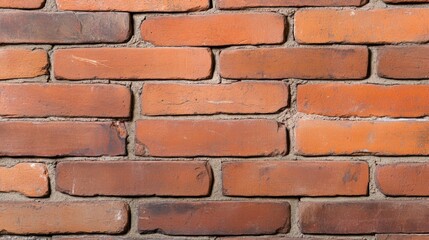 Obraz premium Textured red brick wall, rustic design.