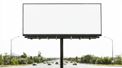 Obraz premium Empty Billboard at Busy Intersection